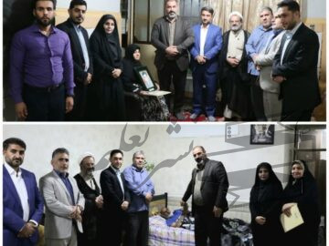 دیدار مدیرکل نوسازی مدارس استان خوزستان با خانواده شهدا و جانبازان به مناسبت هفته دفاع مقدس