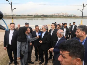 گزارش تصویری بازدید رئیس‌جمهور از ساحل کارون