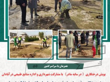 پویش درختکاری با مشارکت شهرداری و اداره منابع طبیعی در آبادان