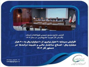 گزارش جامع مجمع عمومی فوق‌العاده شرکت پالایش گاز هویزه خلیج‌فارس در سال ۱۴۰۴