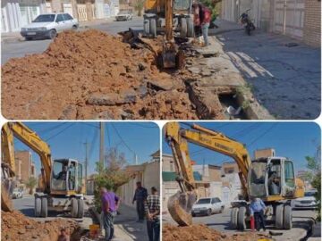 خط لوله اصلی آبرسانی کوی حجت بهبهان تعمیر شد