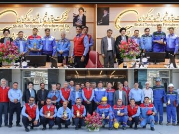 تقدیر از همکاران برتر واحد ایمنی و آتش‌نشانی پتروشیمی شهید تندگویان