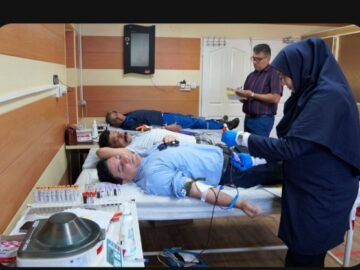 مشارکت گسترده کارکنان پتروشیمی بندرامام در سنت حسنه اهدای خون