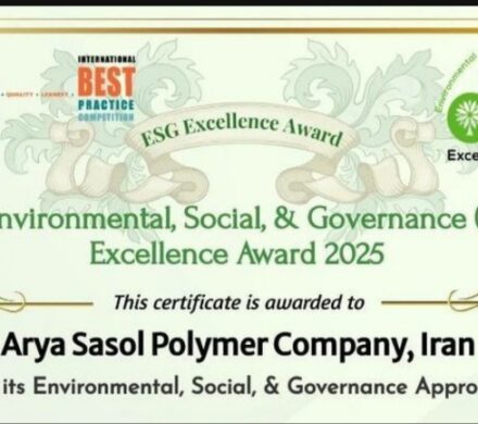 گواهینامههای بینالمللی جایزه ۵ ستاره تعالی پایداری آریاساسول صادر شد