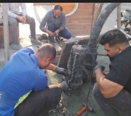 افزایش ظرفیت پمپاژ فاضلاب آبادان با نصب پمپ جدید