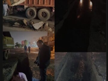 حفاری و اصلاح خط فاضلاب بلوار پاسداران