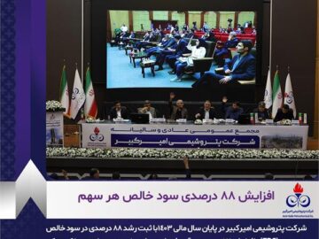 افزایش ۸۸ درصدی سود خالص هر سهم در سال ۱۴۰۳