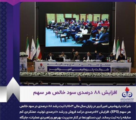 افزایش ۸۸ درصدی سود خالص هر سهم در سال ۱۴۰۳